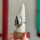 White Buffalo Art Deco Ring size 8.5 STAMPED BAND