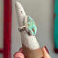 Fox Turquoise Ring size 7 STAMPED BAND