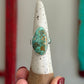 Fox Turquoise Ring size 7.5 STAMPED BAND