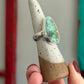 Fox Turquoise Ring size 7.5 STAMPED BAND