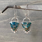 Morenci 2 Turquoise Trillion Earrings