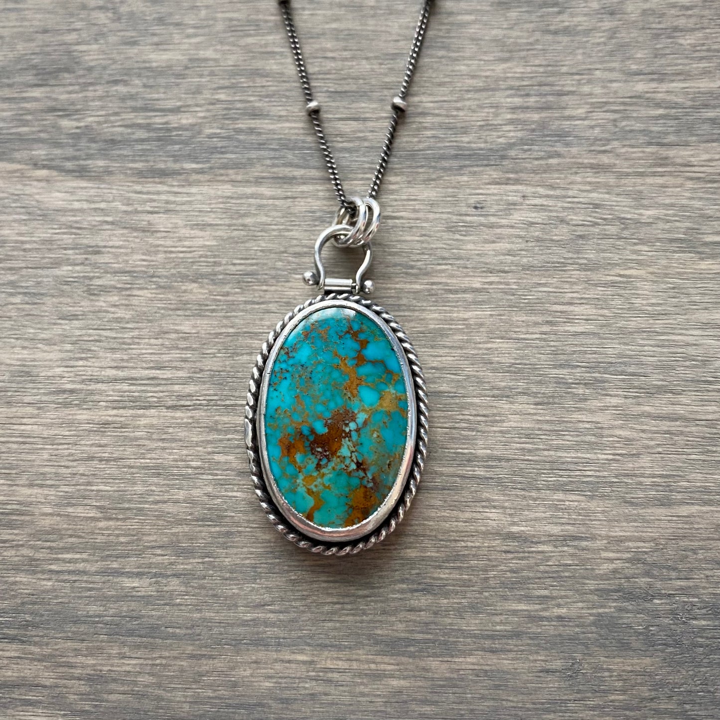 Rising Phoenix Turquoise Polychrome Pendant