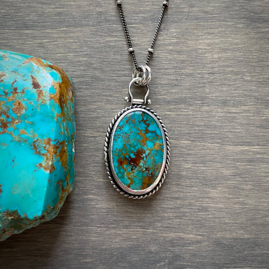 Rising Phoenix Turquoise Polychrome Pendant