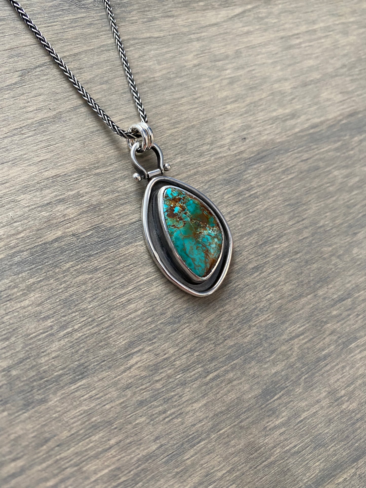 Royston Turquoise Point Shadowbox Pendant