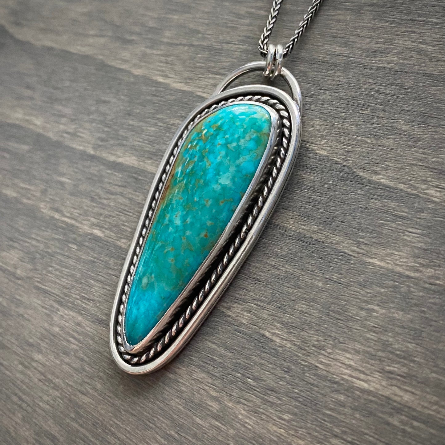 Fox Turquoise Spear Pendant