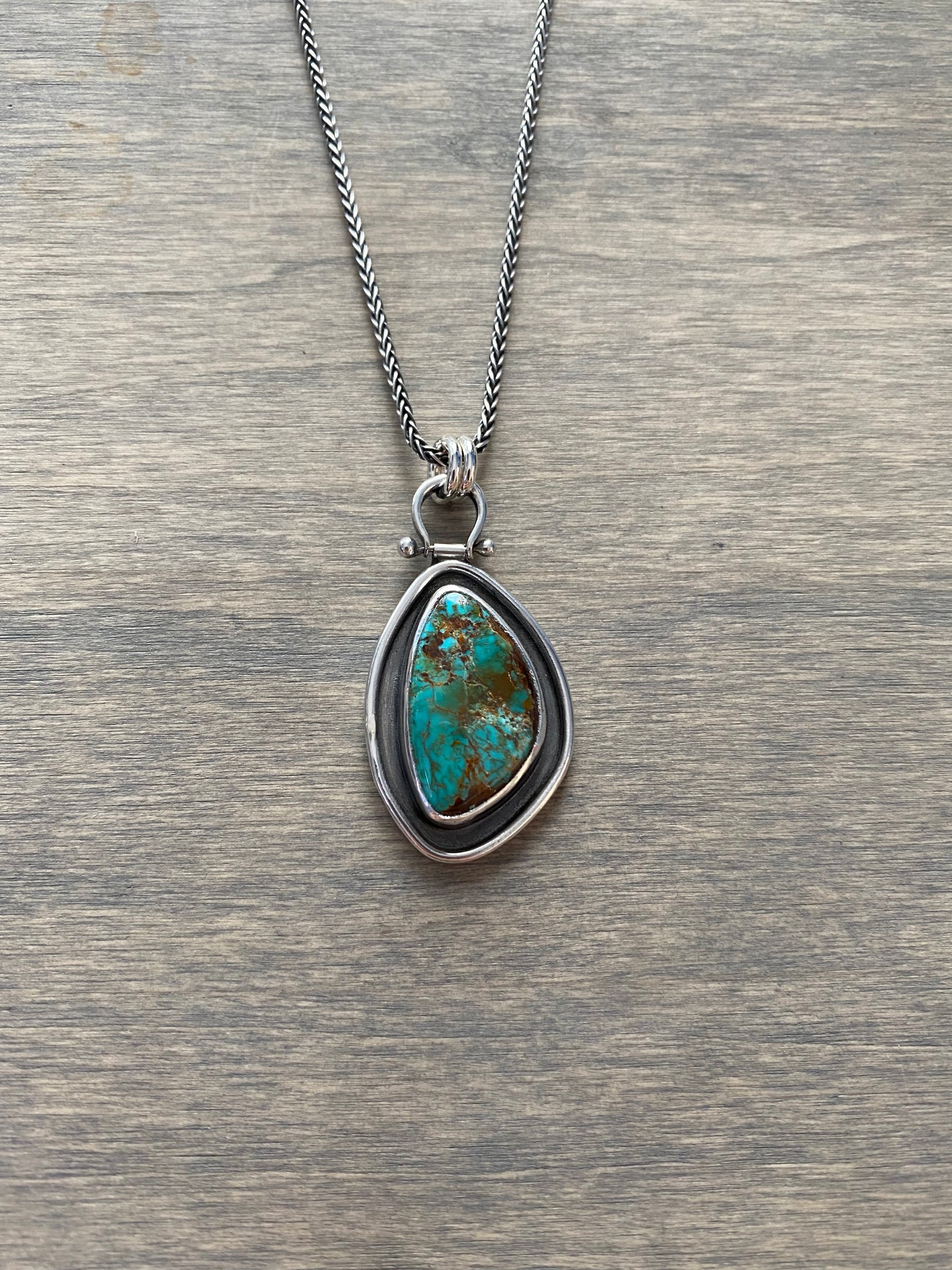 Royston Turquoise Point Shadowbox Pendant