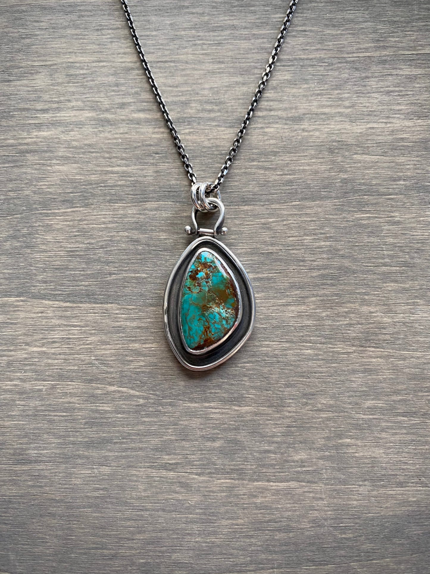 Royston Turquoise Point Shadowbox Pendant