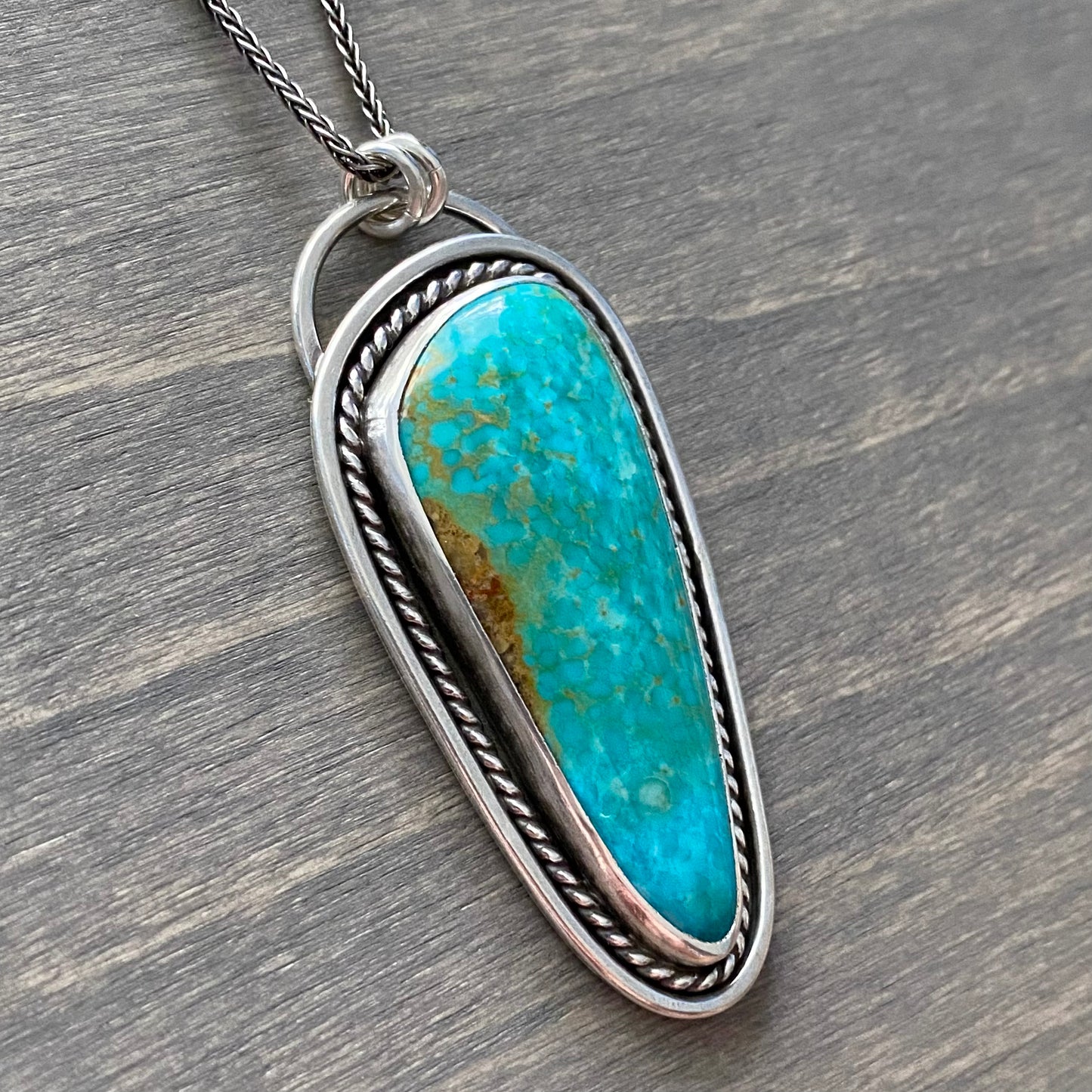 Fox Turquoise Spear Pendant