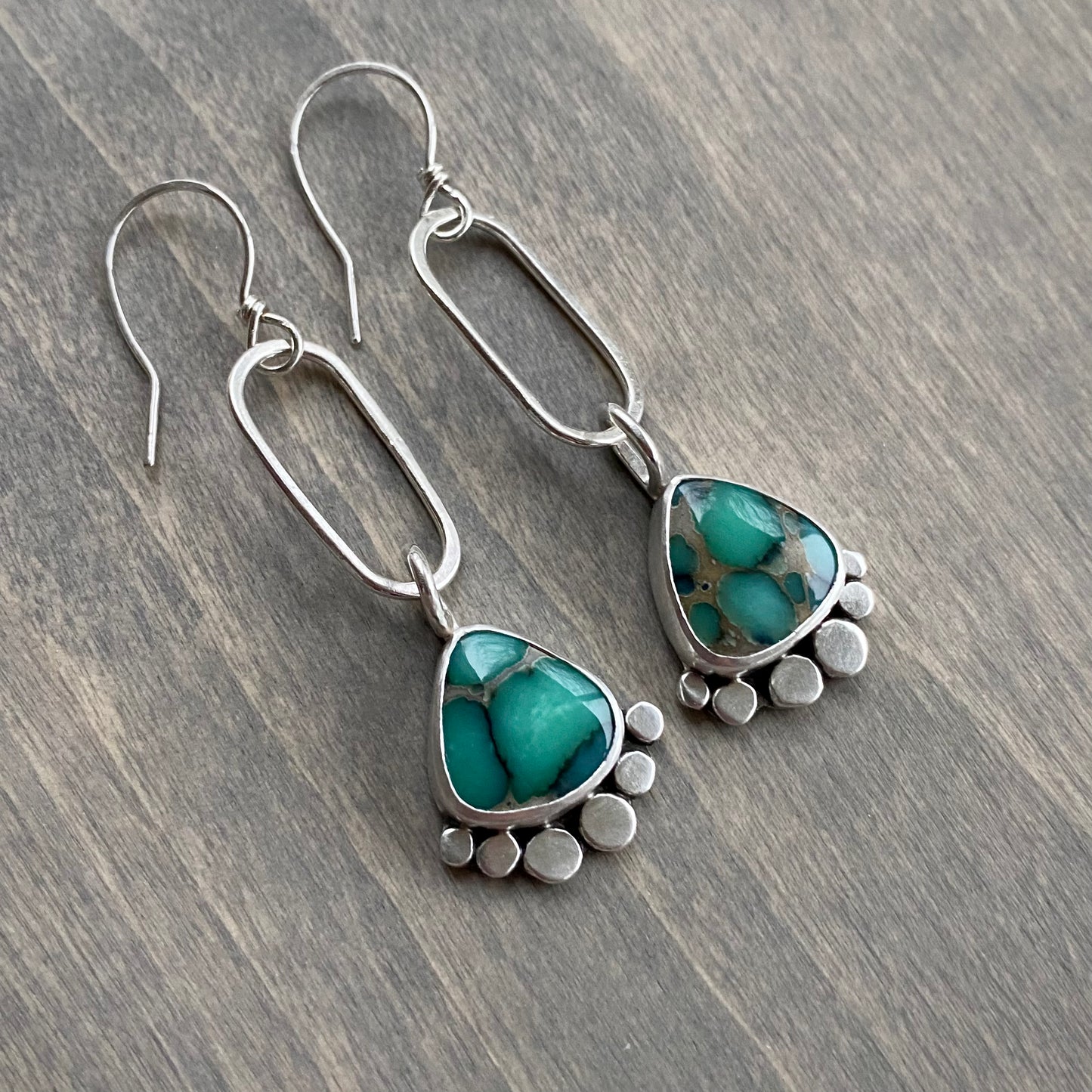 Desert Bloom Variscite Stepping Stone Earrings