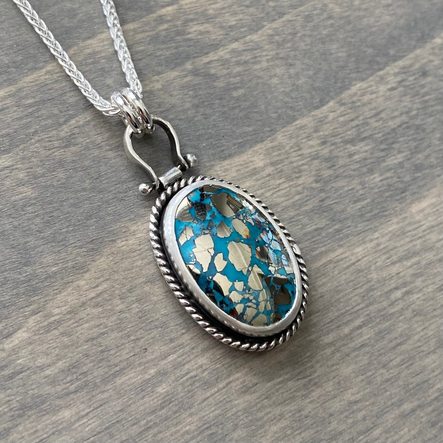 Morenci 2 Turquoise Oval Pendant