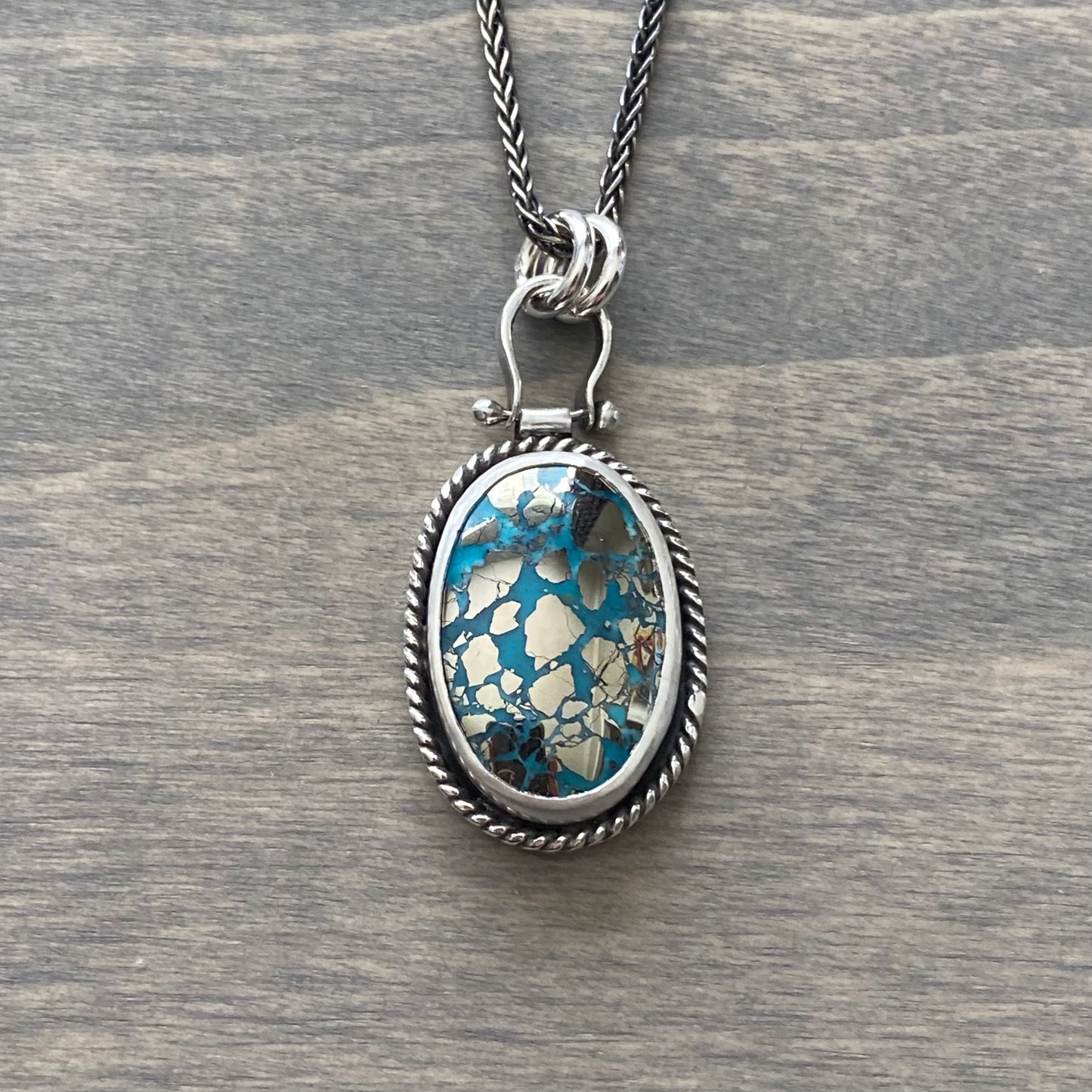 Morenci 2 Turquoise Oval Pendant