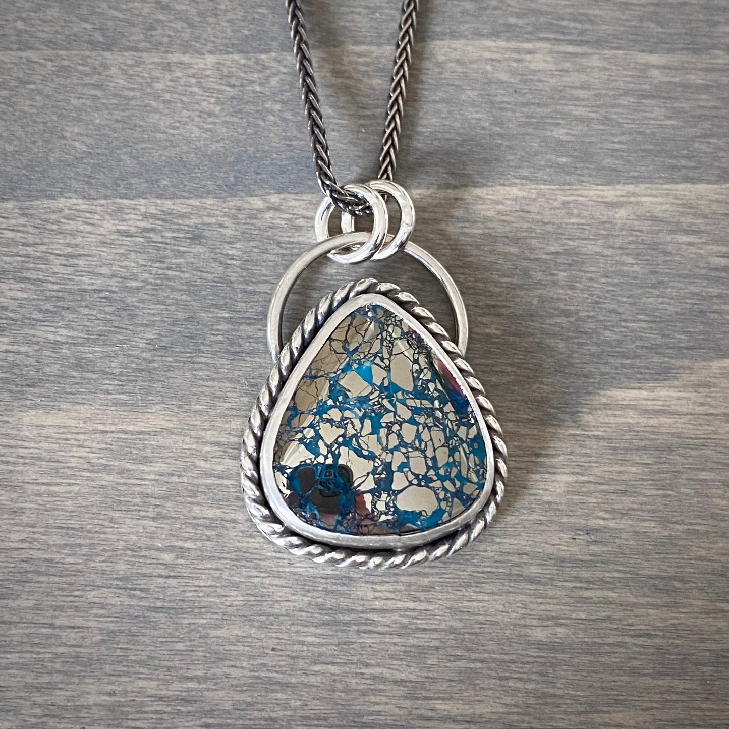 Nacozari Turquoise with Pyrite Pendant