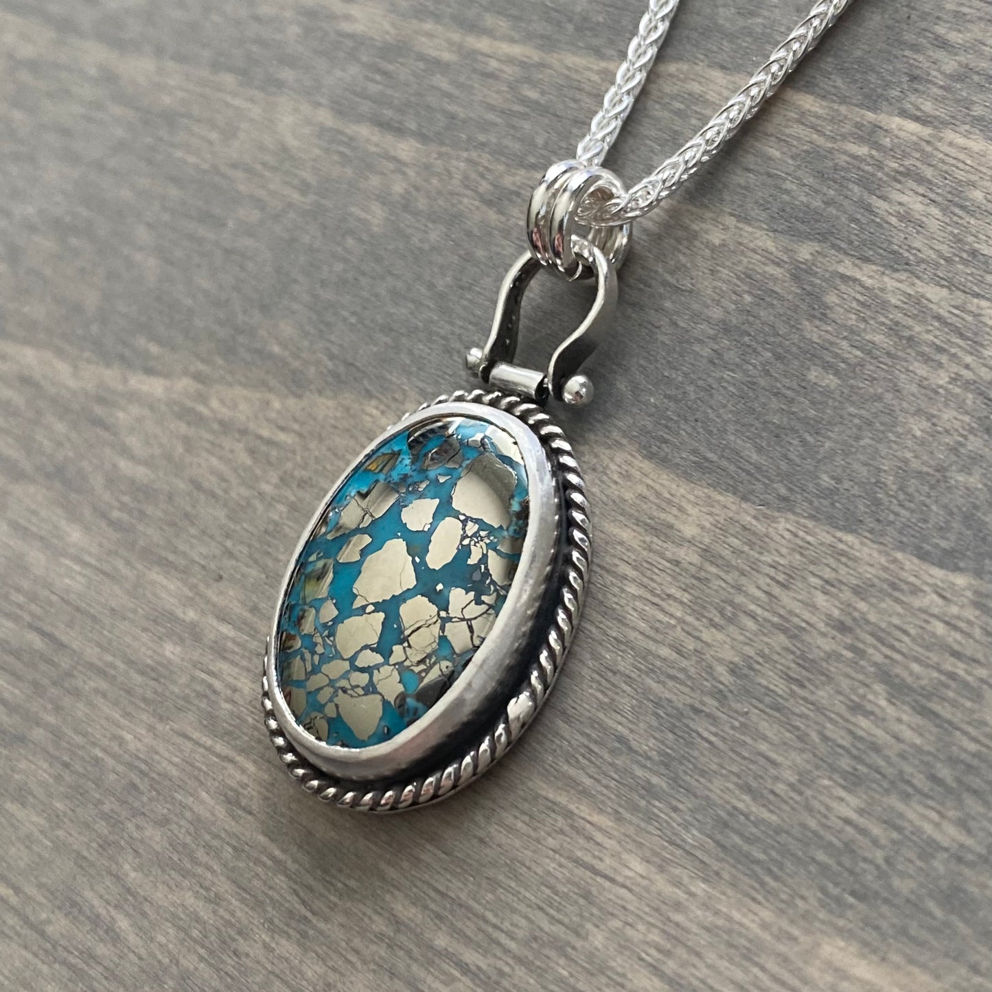 Morenci 2 Turquoise Oval Pendant