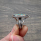 Rising Phoenix Turquoise Split Band Ring in size 7.5