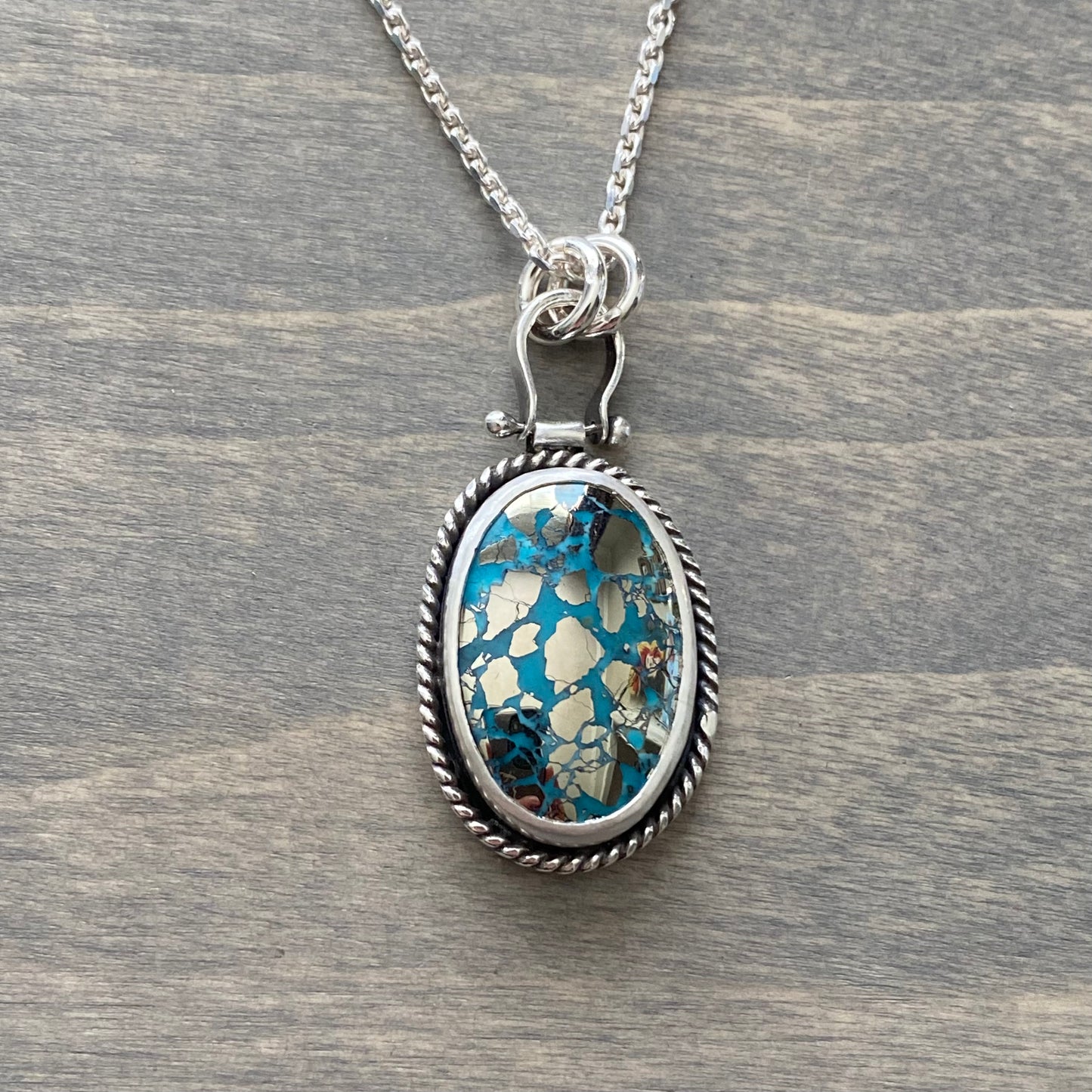 Morenci 2 Turquoise Oval Pendant