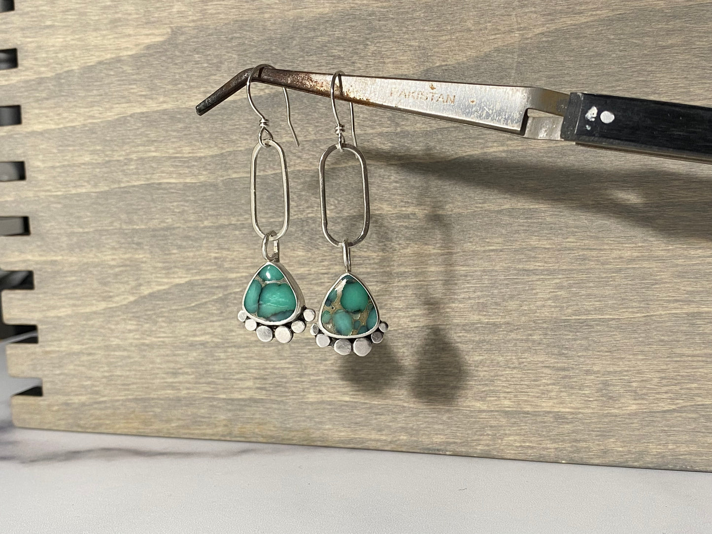 Desert Bloom Variscite Stepping Stone Earrings