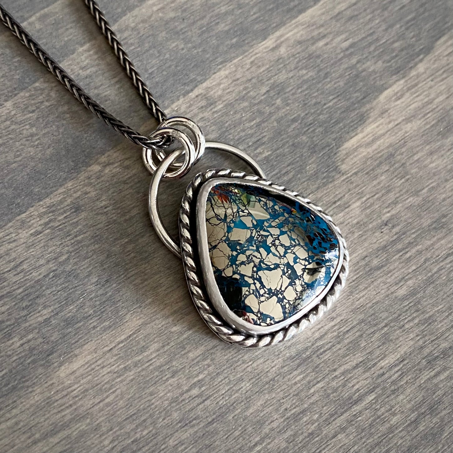 Nacozari Turquoise with Pyrite Pendant