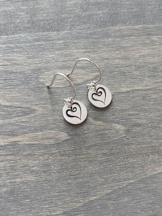 Tiny Heart Earrings
