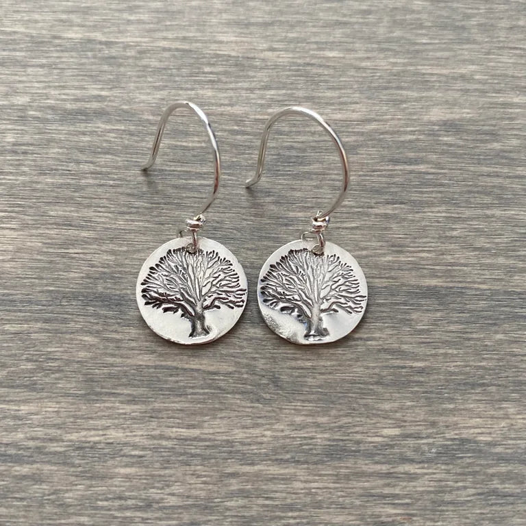Small Oak Tree Earrings
